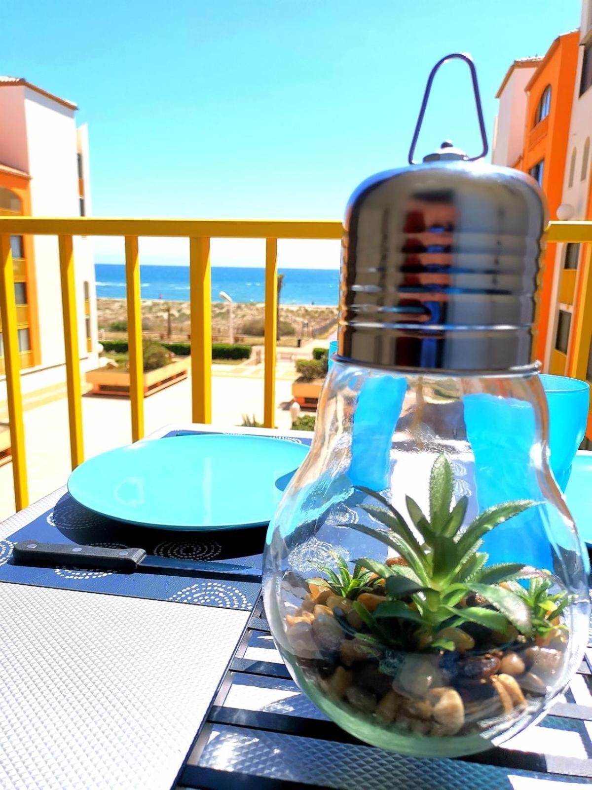 Appartement Vue Mer,Acces Direct Plage,Fibre,Clim,Parking Public Gratuit 르발카레스 외부 사진